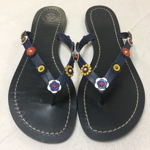 🌺🌸 Tory Burch Thora Flower Charm Sandals 🌸🌺
